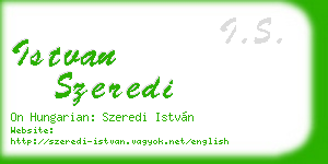 istvan szeredi business card