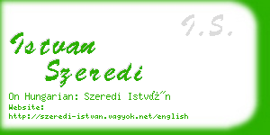 istvan szeredi business card